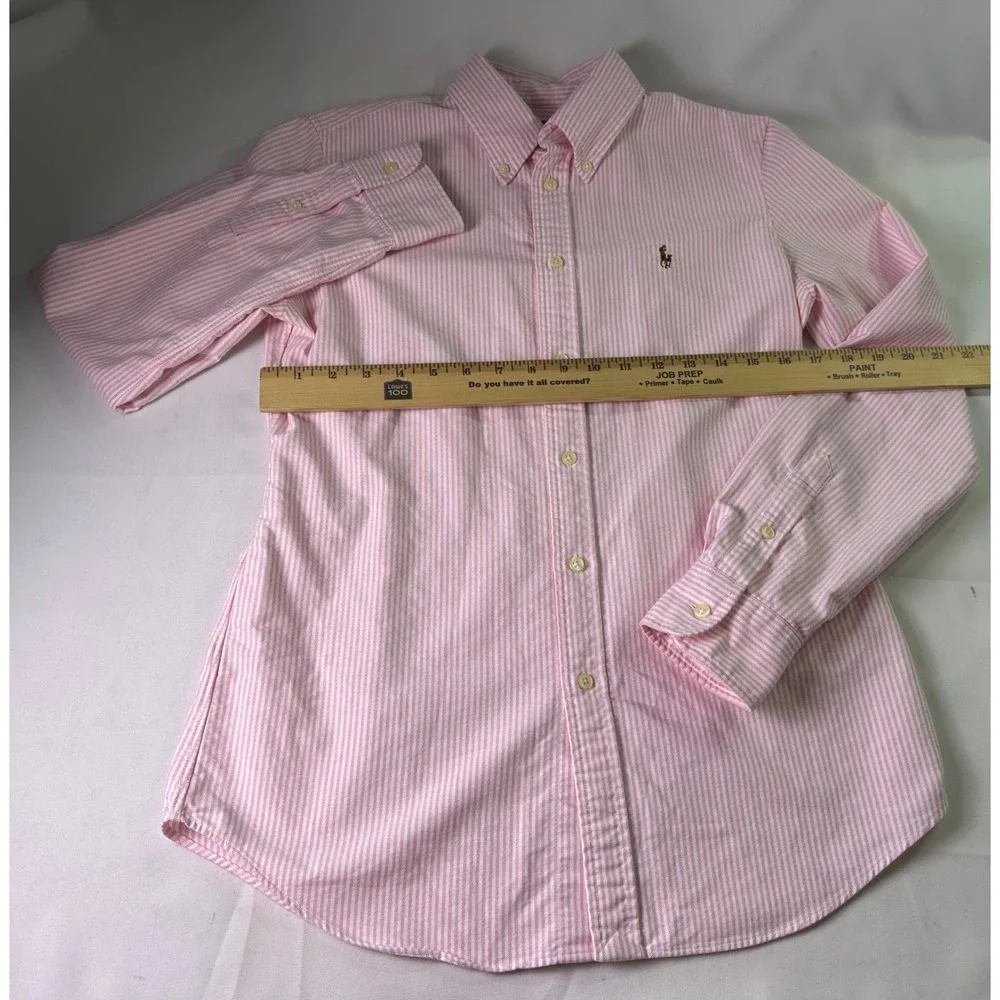 Ralph Lauren Pink Striped Casual Button Down Shirt - Picture 6 of 9